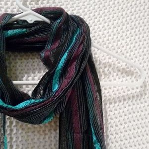 Purple & Blue Striped Scarf
